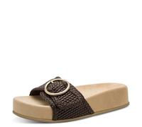 Marco Tozzi Damen Pantolette Synthetik weiches Feel Me Fußbett weiches Innenfutter Modern, braun (Choco), 39 EU