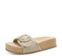 Marco Tozzi Damen Pantolette Synthetik weiches Feel Me Fußbett weiches Innenfutter Modern, metallic (Gold), 39 EU