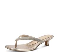 Marco Tozzi Damen Pantolette Textil weiches Feel Me Fußbett weiches Innenfutter Modisch, metallic (Platinum), 40 EU