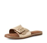 MARCO TOZZI Damen Pantoletten aus Leder mit Schnalle, Gold (Gold), 37 EU