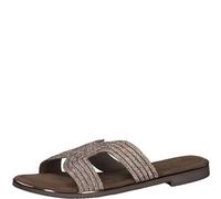 MARCO TOZZI Damen Pantoletten Glitzer Flach, Metallisch (Rose Metallic), 38 EU