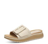 MARCO TOZZI Damen Pantoletten mit Klettverschluss Bequem, Beige (Cream), 37 EU