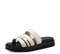 MARCO TOZZI Damen Pantoletten mit Klettverschluss Bequem, Beige (Cream), 40 EU