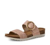 MARCO TOZZI Damen Pantoletten mit Klettverschluss Plateau, Rosa (Rose Comb), 41 EU