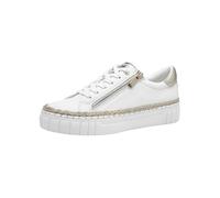 MARCO TOZZI Damen Plateau Sneaker mit Reißverschluss Bequem, Weiß (White Comb), 37 EU