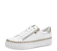 MARCO TOZZI Damen Plateau Sneaker mit Reißverschluss Bequem, Weiß (White Comb), 39 EU