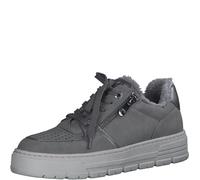 Marco Tozzi Damen Plateau-Sneaker M2375543 Grau (Graphite) mit Schnürsenkeln Größe 38