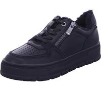MARCO TOZZI Damen Plateau Sneaker mit Schnürsenkeln Freizeit, Schwarz (Black), 38 EU