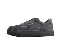 Marco Tozzi Damen Plateau Sneaker mit Schnürsenkeln Freizeit, Schwarz (Black Comb), 38 EU