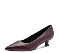 Marco Tozzi Damen Pumps aus Leder Spitz, Rot (Bordeaux), 36 EU