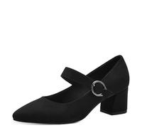 Marco Tozzi Damen Pumps mit Riemen Spitz mit Blockabsatz, Schwarz (Black), 40 EU