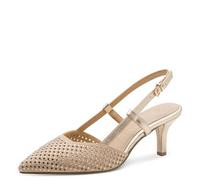 Marco Tozzi Damen Pumps weiches Feel Me Fußbett weiches Innenfutter Modisch, metallic (Gold), 41 EU