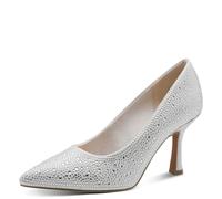 Marco Tozzi Damen Pumps weiches Feel Me Fußbett weiches Innenfutter Trendy, grau (Quartz), 37 EU