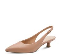Marco Tozzi Damen Pumps weiches Feel Me Fußbett weiches Innenfutter Vegan Synthetisch, beige (Cappuccino), 38 EU