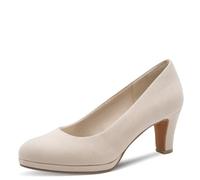 Marco Tozzi Damen Pumps weiches Feel Me Fußbett weiches Innenfutter Vegan Vegan, beige (LT.TAN), 40 EU