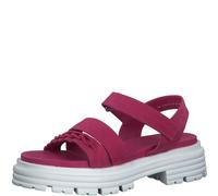 MARCO TOZZI Damen Sandale, Blockabsatz, weiches FEEL ME Fußbett, aus hochwertigem Leder, ideal für Business und Freizeit