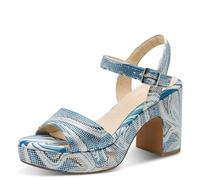 MARCO TOZZI Damen Sandale Synthetik weiches Feel Me Fußbett weiches Innenfutter Stilvoll, blau (LT.BLUE MULTI), 39 EU