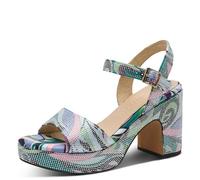 MARCO TOZZI Damen Sandale Synthetik weiches Feel Me Fußbett weiches Innenfutter Stilvoll, grün (GREEN MULTI), 38 EU
