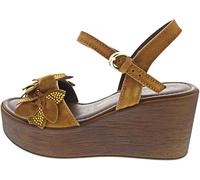 MARCO TOZZI Damen Sandale weiches Feel Me Fußbett Leder Modern