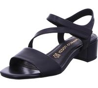 MARCO TOZZI Damen Sandale weiches Feel Me Fußbett Leder weiches Innenfutter Stilvoll, schwarz (BLACK), 42 EU