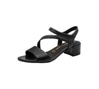 MARCO TOZZI Damen Sandale weiches Feel Me Fußbett Leder weiches Innenfutter Stilvoll, schwarz (BLACK), 40 EU