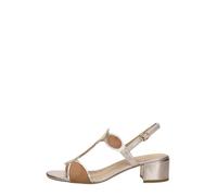 MARCO TOZZI Damen Sandale weiches Feel Me Fußbett Vegan Stylisch, metallic (PLATINUM COMB), 36 EU