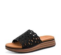Marco Tozzi Damenschuhe Klassische Pantoletten BLACK BLACK - Gr. - 39