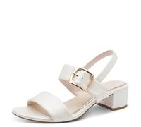 MARCO TOZZI Damen Sandale weiches Feel Me Fußbett Vegan weiches Innenfutter Stylisch, metallic (IVORY METALLIC), 41 EU