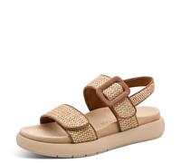 MARCO TOZZI Damen Sandale weiches Innenfutter Modern, braun (COGNAC COMB), 38 EU
