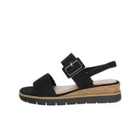 MARCO TOZZI Damen Sandalen flach mit Klettverschluss Bequem, Schwarz (Black), 39 EU