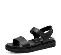 MARCO TOZZI Damen Sandalen flach mit Klettverschluss Bequem, Schwarz (Black), 40 EU
