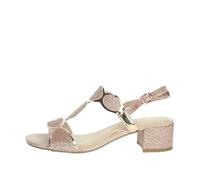 MARCO TOZZI Damen Sandalen mit Absatz Elegant Vegan, Metallisch (Rosegold), 39 EU