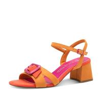 MARCO TOZZI Damen Sandalen mit Absatz mit Schnalle Bequem, Mehrfarbig (Mango Comb), 36 EU