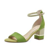 MARCO TOZZI Damen Sandalen mit Absatz mit Verstellbarem Riemen Vegan, Grün (Apple Comb), 41 EU
