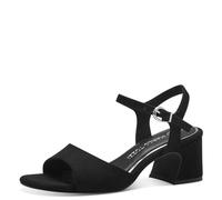 Marco Tozzi Sandalette Damen mit Absatz, verstellbarem Riemen, vegan, Schwarz Gr. 37 EU