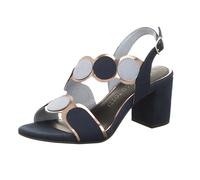 MARCO TOZZI Damen Sandalen mit Absatz mit Verstellbarem Riemen Vegan, Blau (Navy comb), 36 EU