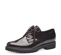 MARCO TOZZI Damen Schnürschuhe Elegant Lack, Braun (Mocca Patent), 37