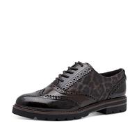 Marco Tozzi Damen Schnürschuhe Elegant Vegan, Braun (Mocca/Leo), 41 EU