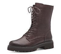 MARCO TOZZI Damen Schnürstiefel ohne Absatz aus Kunstleder Flach, Braun (Cafe), 36