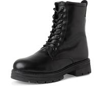 MARCO TOZZI Damen Schnürstiefel ohne Absatz aus Leder Winter