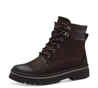 Marco Tozzi Damen Schnürstiefel ohne Absatz mit Reißverschluss Braun (Cafe Comb) Größe 38