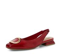 MARCO TOZZI Damen Slingpumps aus Leder Kleiner Absatz, Rot (Red), 38 EU