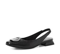 MARCO TOZZI Damen Slingpumps aus Leder Kleiner Absatz, Schwarz (Black), 37 EU