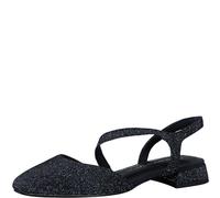 MARCO TOZZI Damen Slingpumps Elegant Vegan, Blau (Navy Metallic), 39 EU