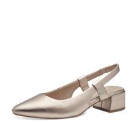 MARCO TOZZI Damen Slingpumps mit Blockabsatz Vegan, Beige (Platinum), 40 EU