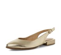 MARCO TOZZI Damen Slingpumps mit Verstellbarem Riemen aus Leder, Gold (Gold), 36 EU