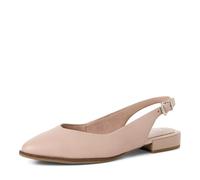 MARCO TOZZI Damen Slingpumps mit Verstellbarem Riemen aus Leder, Rosa (Nude), 37 EU