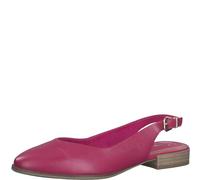 MARCO TOZZI Damen Slingpumps mit Verstellbarem Riemen aus Leder, Rosa (Pink), 37 EU