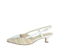 MARCO TOZZI Damen Slingpumps Spitz Elegant, Mehrfarbig (White Multi), 40 EU