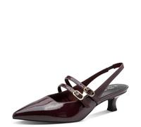 Marco Tozzi Damen Slingpumps Spitz Kleiner Absatz, Rot (Bordeaux Pat.), 38 EU